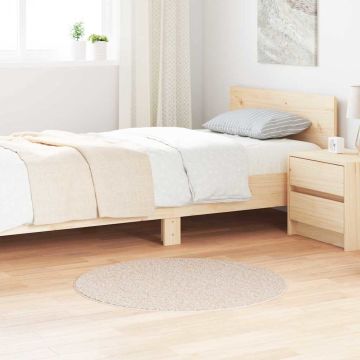 Tappeto Shaggy Antiscivolo Crema 90 x 90 cm PP