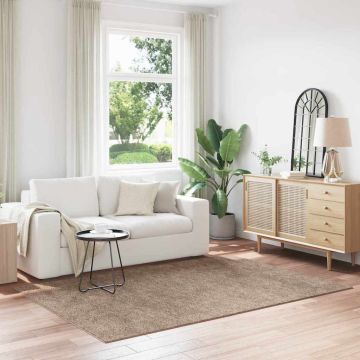 Tappeto Shaggy Antiscivolo Marrone 160 x 230 cm PP