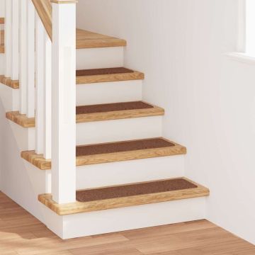 Tappetini Antiscivolo per Scale 15 pz 75 x 20 cm Giallo PP
