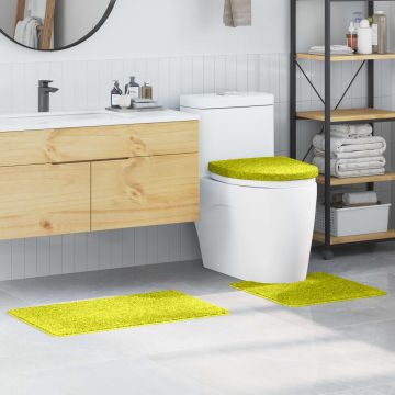 Set di tappetini antiscivolo per il bagno 3 pz Verde 50 x 80 cm