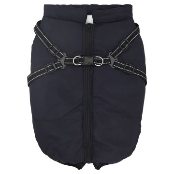 Cappotto Cani Imbracatura Impermeabile Riflettente Blu Navy L52
