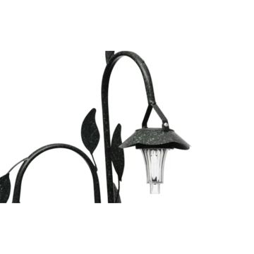 Fioriere partavasi supporto in ferro battuto e lampade LED s