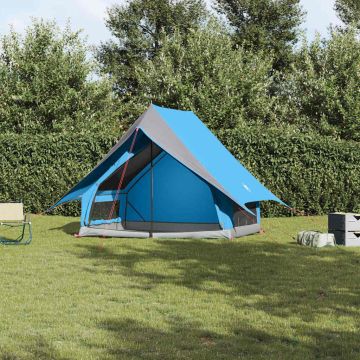Tenda Familiare con tetto Blu e Grigio 220 x 220 x 184 cm