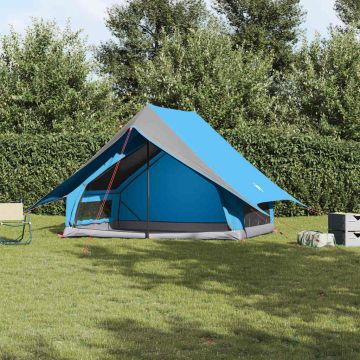 Tenda Familiare con tetto Blu e Grigio 256 x 256 x 185 cm