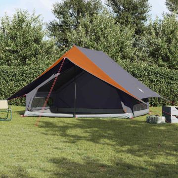 Tenda Familiare con tetto Grigio e arancione 315 x 286 x 200 cm