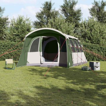 Tenda Familiare con tetto Verde e Bianco 576 x 325 x 213 cm