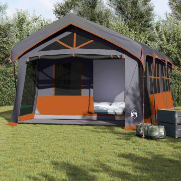 Tenda Familiare con tetto Grigio e arancione 620 x 322 x 240 cm