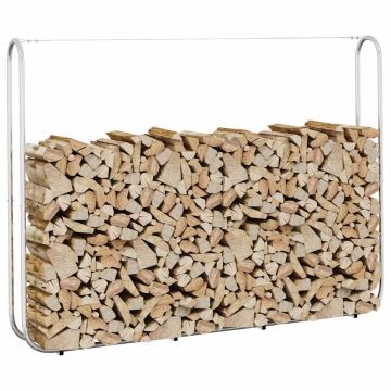 Rastrelliera per Legna 200x25x150 cm in Acciaio Zincato