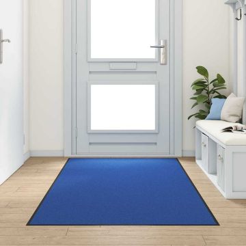 Tappetino Blu e Nero 120 x 250 cm 100% Poliammide