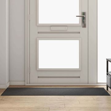 Tappetino Antracite e Nero 60 x 180 cm 100% Poliammide