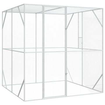 Gabbia per uccelli Argento 209 x 202 x 214 cm