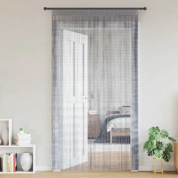 Tende a Filo 2 pz Grigio Chiaro 100x250 cm
