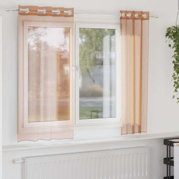 Tende in Voile con Occhielli 2 pz Terracotta