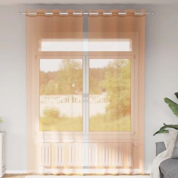 Tende in Voile con Occhielli 2 pz Terracotta