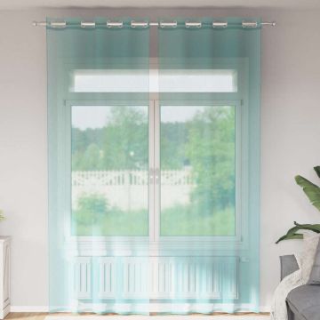 Tende in Voile con Occhielli 2 pz Turchese