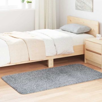 Tappeto Shaggy a Pelo Lungo NAVARRA Grigio Chiaro 80x150 cm
