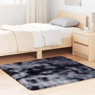 Tappeto Shaggy a Pelo Lungo NAVARRA Grigio Scuro 120x120 cm