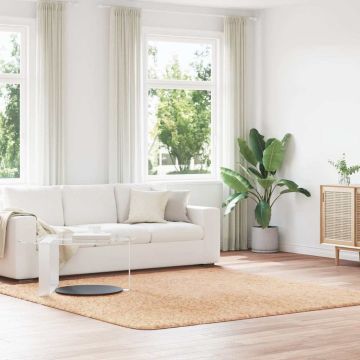 Tappeto Shaggy a Pelo Lungo NAVARRA Beige 240x240 cm poliestere
