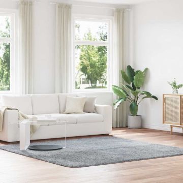 Tappeto Shaggy a Pelo Lungo NAVARRA Grigio Chiaro 240x240 cm