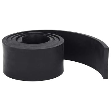 Bordo in Gomma per Spazzaneve Nero 200x8x1 cm