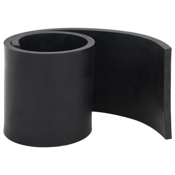 Bordo in Gomma per Spazzaneve Nero 120x15x1 cm