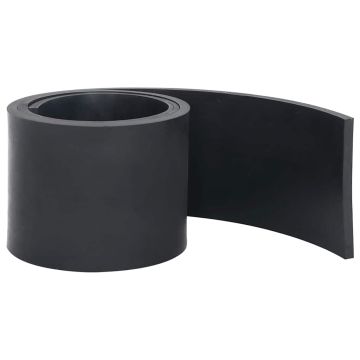 Bordo in Gomma per Spazzaneve Nero 180x15x1 cm