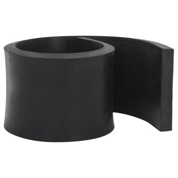Bordo in Gomma per Spazzaneve Nero 80x15x2 cm