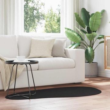 Tappeto HUARTE Nero 80 x 150 cm Poliestere