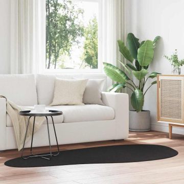 Tappeto HUARTE Nero 100 x 200 cm Poliestere