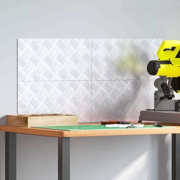 Gradini per Scale 4 pz 40 x 20 cm Argento Alluminio