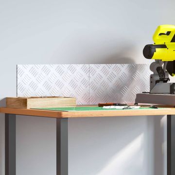 Gradini per Scale 2 pz 40 x 20 cm Argento Alluminio