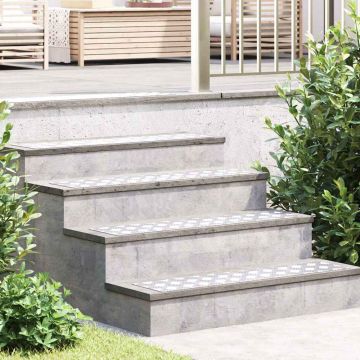 Gradini per Scale 4 pz 90 x 20 cm Argento Alluminio