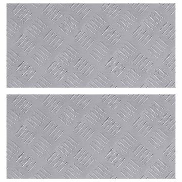 Gradini per Scale 2 pz 50 x 25 cm Argento Alluminio