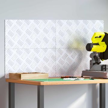Gradini per Scale 4 pz 50 x 25 cm Argento Alluminio
