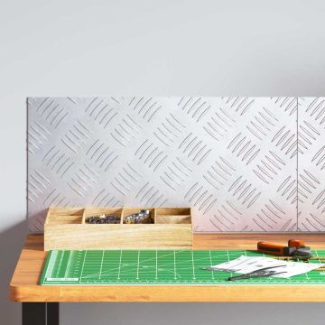 Gradini per Scale 2 pz 50 x 25 cm Argento Alluminio