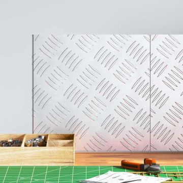 Gradini per Scale 2 pz 30 x 30 cm Argento Alluminio Quadrato