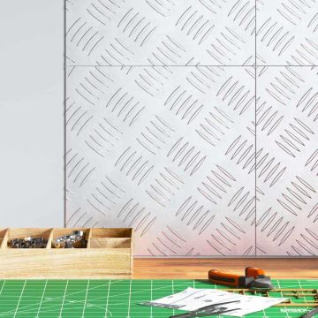 Gradini per Scale 4 pz 30 x 30 cm Argento Alluminio Quadrato