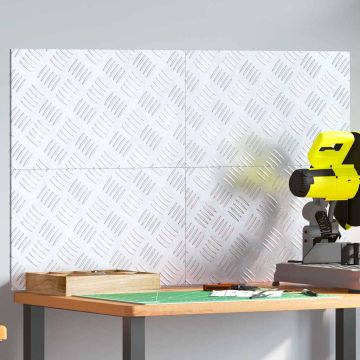 Gradini per Scale 4 pz 50 x 30 cm Argento Alluminio