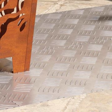 Gradini per Scale 4 pz 90 x 40 cm Argento Alluminio