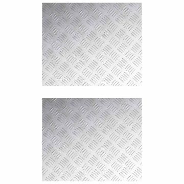 Gradini per Scale 2 pz 60 x 50 cm Argento Alluminio