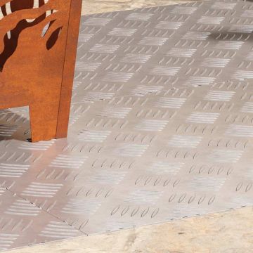 Gradini per Scale 4 pz 90 x 50 cm Argento Alluminio