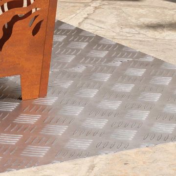 Gradini per Scale 2 pz 100 x 50 cm Argento Alluminio