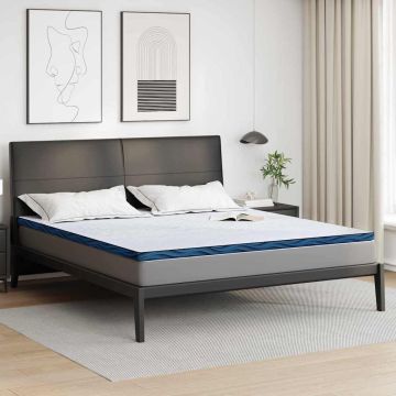 Topper per materasso 200 x 200 cm Spessore Tessuto Jacquard