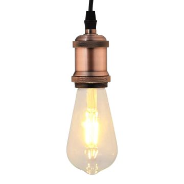 Portalampade 2 pz Rosso Bronzo E27