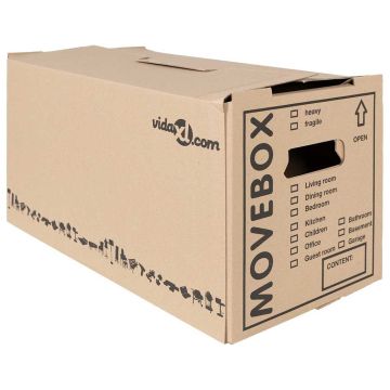 Scatola per Traslochi 20 pz Naturale 59 x 31,5 x 31,5 cm