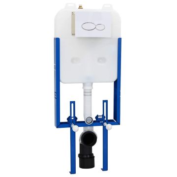 Telaio del Cistern Bianco 50 x 8 x 131 cm Acciaio