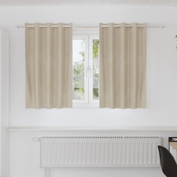 Tende 2 pz Crema 140 x 140 cm Velluto