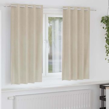 Tende 2 pz Crema 140 x 175 cm Velluto