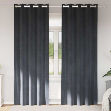 Tende 2 pz Grigio Chiaro 140 x 245 cm Velluto