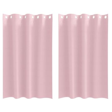 Tende Blackout con Anelli 2 pz Rosa baby 175 x 140 cm